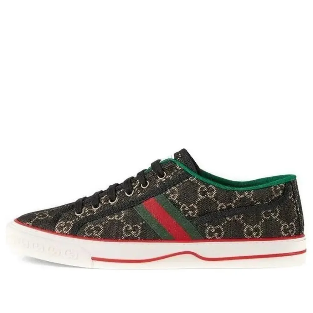 Gucci Tennis 1977 Black Ivory Supreme Men's Sneakers Size 14G